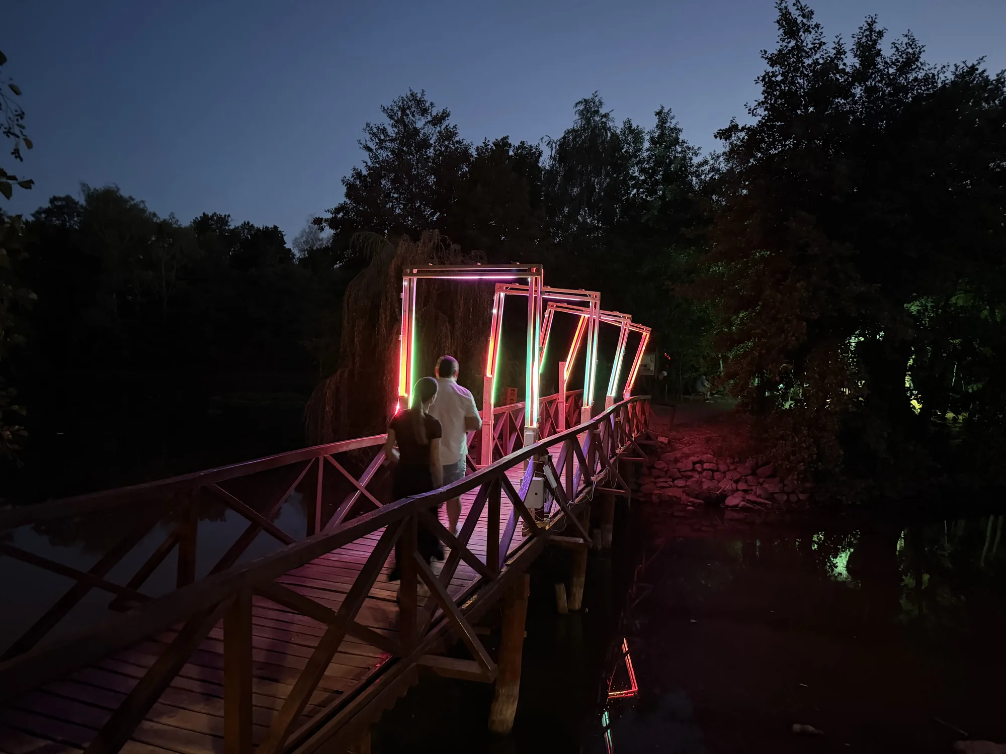ZajGate on the bridge over the pond